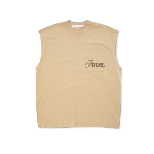 CARING SLEEVELESS TEE - SAND