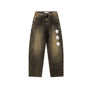 LOUNGE PRINTED DENIM PANTS - B