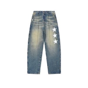 LOUNGE PRINTED DENIM PANTS - B
