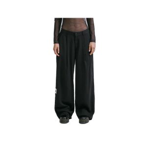 WIDE LEG TROUSERS - BLACK