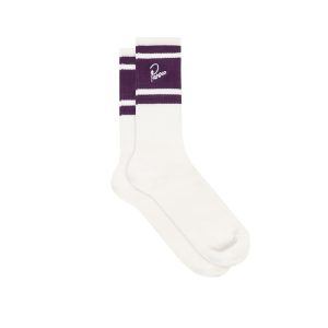 SIGNATURE STRIPED CREW SOCKS/O