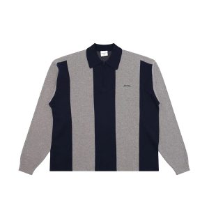 KENWAY L/S KNIT POLO SWEATER