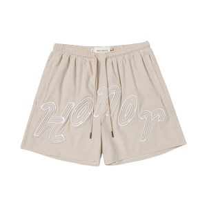 RAW EDGE BAGGY SHORT - TAN