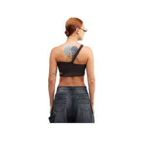 Alternative view of ONE SHOULDER RIBBED TOP - BROW