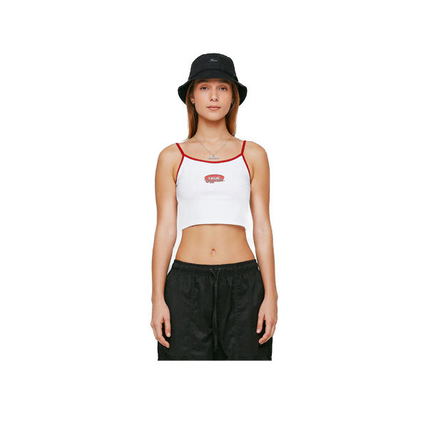 LOUNGE CROPPED TANK TOP - WHIT