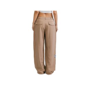 Alternative view of WIDE LEG TROUSERS - KHAKI