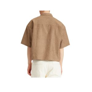 TEXTURED KNIT QTR ZIP-BROWN - Imagen 2