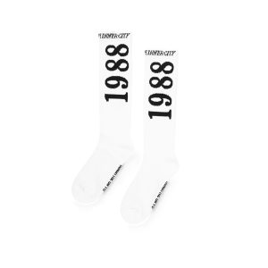 1988 RIBBED SOCK-WHITE - Imagen 2
